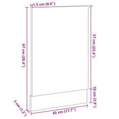 Vidaxl Plošča za pomivalni stroj sonoma hrast 45x3x67 cm iverna plošča