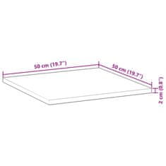 Vidaxl Mizna plošča kvadratna 50x50x2 cm trden akacijev les