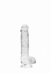 Ero 6"" / 15 cm Realistični dildo s kroglicami - prozoren