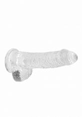 Ero 6"" / 15 cm Realistični dildo s kroglicami - prozoren