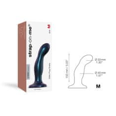 Ero DILDO ČEP SNAKY BLEU METALIC - M