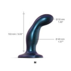 Ero DILDO ČEP SNAKY BLEU METALIC - M