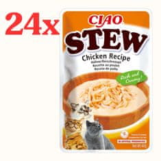 Inaba Inaba Cat Churu Stew, obara s piščancem 24x 40g