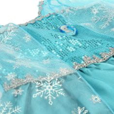 WOWO Pustni kostum Elsa Frozen - Pustni kostum Elsa Frozen - modra obleka 120 cm