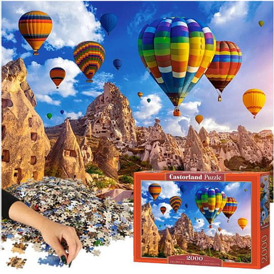 WOWO Puzzle 2000 kosov pisani baloni - CASTORLAND Puzzle 2000 kosov - pisani baloni v Kapadokiji 92x68 cm