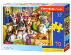 WOWO Puzzle Playful Animals za otroke - CASTORLAND Puzzle Playful Animals 70 kosov za otroke 5+