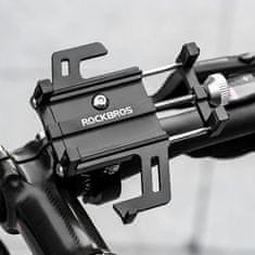ROCKBROS Aluminum nosilec za mobilni telefon za kolo, črna