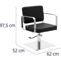 NEW Frizerski kozmetični stol višine 46-61 cm PLYMOUTH - črn