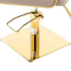 NEW Physa STAUNTON frizerski kozmetični stol s podnožjem - siv z zlato