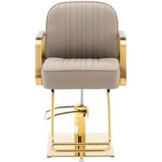 NEW Physa STAUNTON frizerski kozmetični stol s podnožjem - siv z zlato