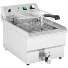 Royal Catering Električni cvrtnik z odtočno pipo 230 V 3000 W 13 l