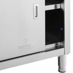Royal Catering Gostinska stoječa omara iz nerjavečega jekla z drsnimi vrati 200x70cm