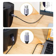 Ugreen Vtič adapterja iz USB-C v USB-B za diskovni tiskalnik - siv