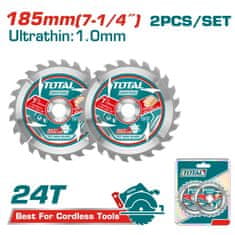 Total Set ultra tankih listov za žago TCT, 185mm /2pcs/ INDUSTRIAL (TAC2331853)