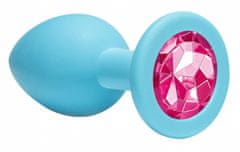 Ero Plug-Anal Plug Emotions Cutie Medium Turquoise Pink crystal