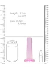 Ero Neresnični dildo s priseskom - 5,3""""/ 13,5 cm