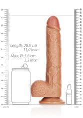 Ero Ravne realistične dildo kroglice s priseskom - 10""""/ 25,5 cm