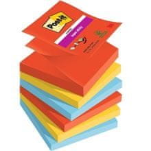 Post-It Z-blocks Super Sticky PLAYFUL, 76x76 mm, 6 kosov