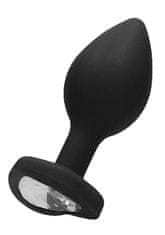 Ero Diamond Heart Butt Plug - Regular - Black