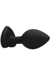 Ero Diamond Heart Butt Plug - Regular - Black