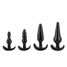 Ero Plug-Quatro Analni čepi za zagonski komplet - 4-Pack Black