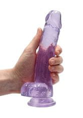 Ero 8"" / 20 cm Realistični dildo s kroglicami - vijoličen