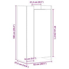 Vidaxl Omarica za čevlje bela 52x37,5x100 cm inženirski les