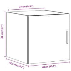 Vidaxl Stenska omarica betonsko siva 40x42,5x40 cm inženirski les