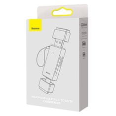 NEW Baseus Lite Series Bralnik pomnilniških kartic SD/TF, USB + USB-C (siv)