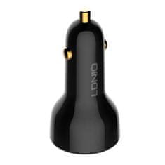 LDNIO LDNIO C101 Car Charger, USB + USB-C, 100W + USB-C to USB-C Cable (Black)