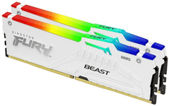 Kingston Fury Beast RAM disk, DDR5, 2x32GB, CL32, DIMM, Expo, RGB, bel (KF564C32BWEAK2-64)