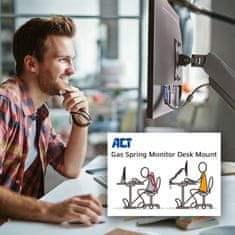 ACT AC8311 hidravlična roka za monitor Office 13"-32" črna