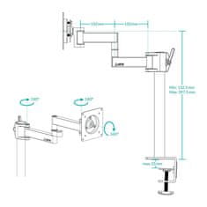 Arctic Cooling X1 AEMNT00061A LCD 49", namizni nosilec za monitor