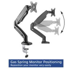 ACT AC8311 hidravlična roka za monitor Office 13"-32" črna