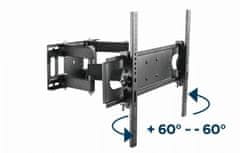 Gembird WM-70ST-01 gibljiv TV stenski nosilec 37"-70" črn