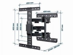 Gembird WM-65ST-01 Full-motion TV wall mount 32?-65? Black