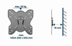 Gembird WM-42F-03 TV stenski nosilec 23"-42" črn