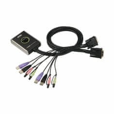 Aten KVM stikalo 2x1 mini DVI/USB/AVDIO s kabli CS682