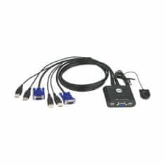 Aten KVM stikalo 2x1 mini VGA/USB s kabli CS22U