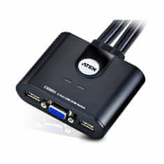 Aten KVM stikalo 2x1 mini VGA/USB s kabli CS22U