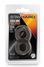 Ero STAY HARD COCK RING AND BALL STRAP BLACK