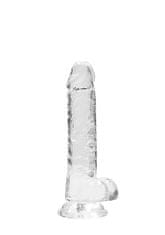 Ero 7"" / 18 cm Realistični dildo s kroglicami - prozoren