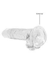 Ero 7"" / 18 cm Realistični dildo s kroglicami - prozoren