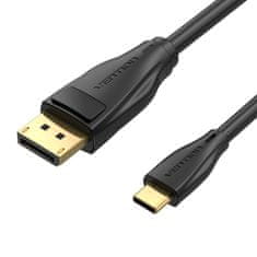 NEW Kabel USB-C na DisplayPort 1.4 Vention CGYBG, 1,5 m, 8K 60Hz/4K 120Hz (črn)