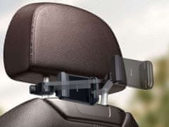 NEW Baseus Energijski nosilec telefona v naslonu za glavo avtomobila s polnilnikom Qi
