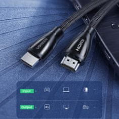 Noah Pleteni kabel s priključki HDMI 2.1 8K / 4K 3 m črn