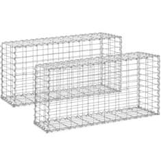 Hillvert Košara za gabion iz pocinkanega jekla 102 x 32 x 51 cm - 2 kosa.