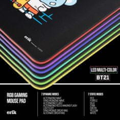 Miramarket BT21 - XXL igralna/namizna podloga z osvetlitvijo LED (90 x 40 cm)