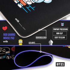 NEW BT21 - XXL igralna/namizna podloga z osvetlitvijo LED (90 x 40 cm)