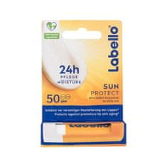 Labello Sun Protect 24h Moisture Lip Balm SPF50 vodoodporen balzam za vlaženje in zaščito ustnic pred soncem 4.8 g